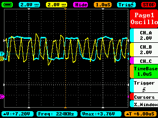 I2S bit clock oscilloscope