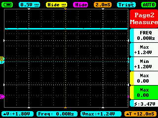 The signal after buffering and shifting it using an op-amp.